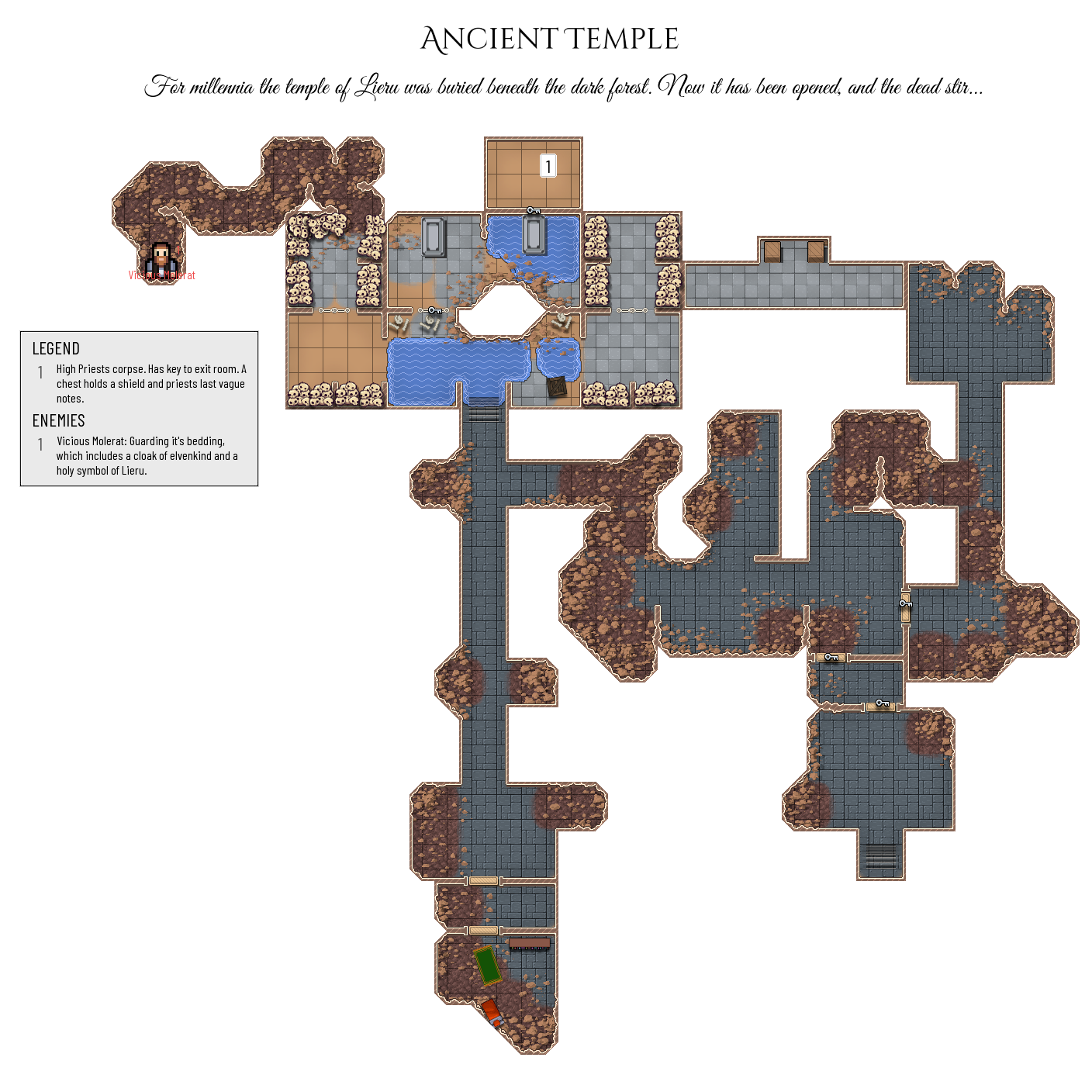 Map of the ancient Temple